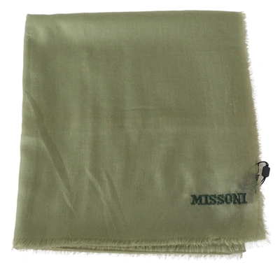 Shop Missoni Cashmere Unisex Neck Wrap Men's Scarf In Green