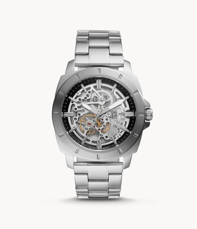 Shop Fossil Men's Privateer Sport Automatic, Stainless Steel Watch In Silver