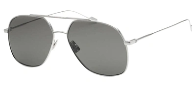 Shop Saint Laurent Sl192t 001 Aviator Sunglasses In Grey