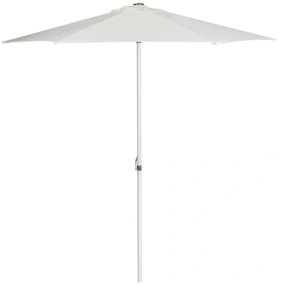 Shop Safavieh Uv Resistant Hurst 9 Ft Easy Glide Market Umbrella In Brown