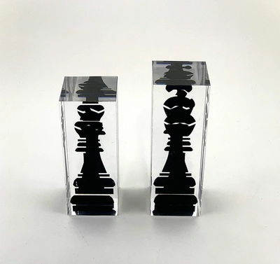 Shop Infinity 17.3" Lucite Acrylic Chess Set Luxury, Professional And Premium Quality In Multi