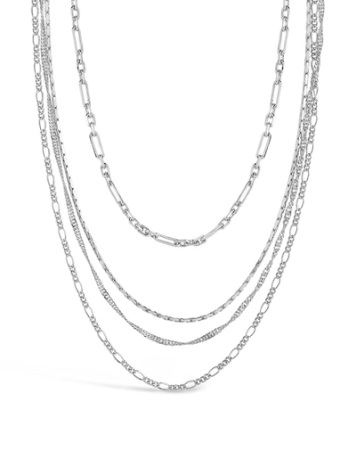 Shop Sterling Forever Multi Chain Layered Necklace