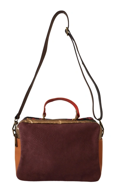 Ebarrito Multicolor Genuine Leather Shoulder Strap Messenger Bag In Red