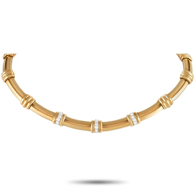 Shop Tiffany & Co Atlas 18k Yellow Gold 0.95 Ct Diamond Necklace