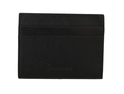 Shop Billionaire Italian Couture Leather Cardholder Men's Wallet In Black