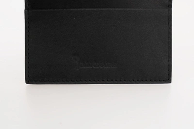 Billionaire Italian Couture Leather Cardholder Men's Wallet In Black