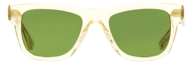 Shop Oliver Peoples Men's Rectangular Sunglasses Ov5393su 109452 Buff 49mm In Green