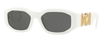 Shop Versace 4361 Rectangle Sunglasses In Multi