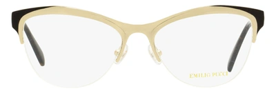 Shop Emilio Pucci Women's Oval Eyeglasses Ep5073 028 Gold/white 53mm