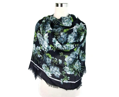 Shop Gucci Women's 400 Modal / Silk With Bloom Print Scarf In Green