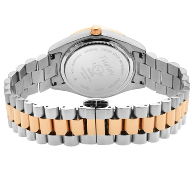 Gv2 Women's Turin Diamond, White Mop Dial, Iprg Stainless Steel Watch In White