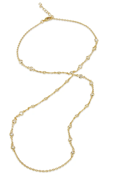 Shop Savvy Cie Jewels Gold Double Toe Anklet In White