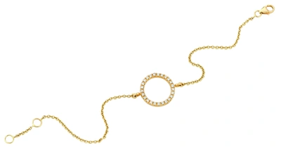 Ariana Rabbani Diamond Circle Bracelet Yellow Gold In White