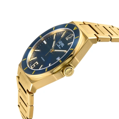 Gevril Men's High Line Automatic Watch Ipyg Case, Top Ring In Blue Sapphire Crystal, Stainless Steel Ipyg B In Blue