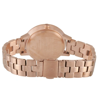 Shop Nixon Medium Kensington 32mm Rose Gold Tone Stainless Steel Watch A1260 897 In Beige