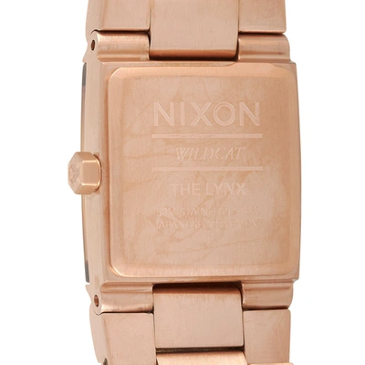 Shop Nixon Lynx 23mm All Rose Gold Stainless Steel Watch A1092-897 In Beige