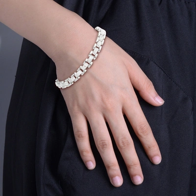 Vir Jewels 1/8 Cttw Classic Diamond Bracelet In Brass With Rhodium Plating 7 Inches In Silver
