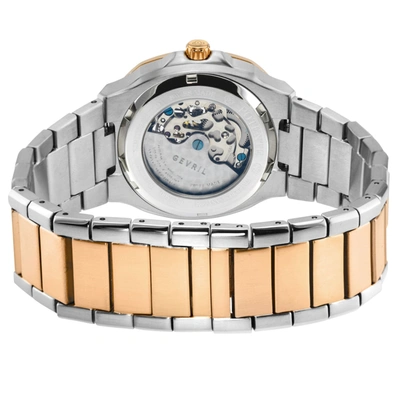 Shop Gv2 Automatic Men's Potente Two Toned Ss Iprg Bracelet Skeletal Watch In White