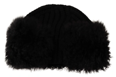 Shop Dolce & Gabbana Cashmere Fur Women Beanie Women Women's Hat In Black