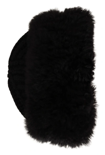 Shop Dolce & Gabbana Cashmere Fur Women Beanie Women Women's Hat In Black