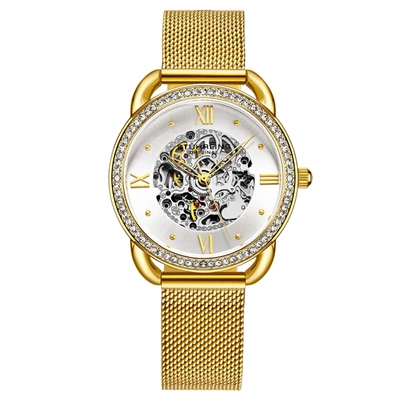 Stuhrling Original 3991m Automatic 36mm Skeleton In Gold