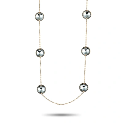 Shop Swarovski Globe Strandage Rhodium-plated Crystal Long Necklace In Silver
