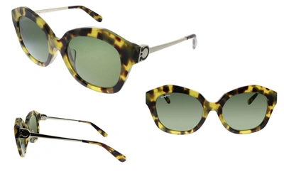 Shop Ferragamo Salvatore  Sf868sa 215 Rectangle Sunglasses In Green