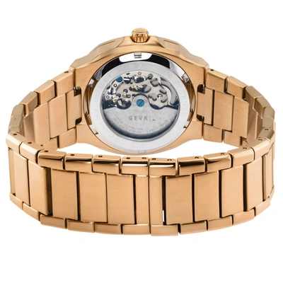 Shop Gv2 Automatic Men's Potente Rose Gold Bracelet Skeletal Watch In Beige