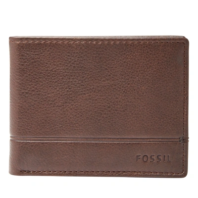 Shop Fossil Men's Brooks Leather Bifold In Brown