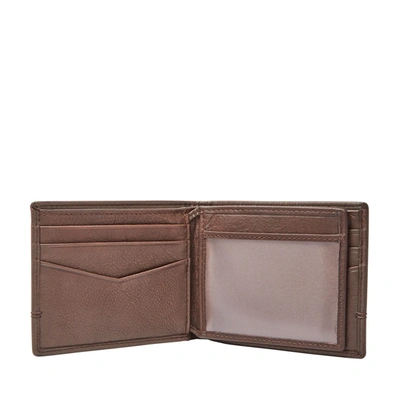 Shop Fossil Men's Brooks Leather Bifold In Brown