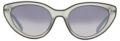 Shop Guess Women's Cateye Sunglasses Gu3061 20c Frosted Transparent Gray 54mm In Multi