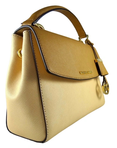 Shop Michael Kors Ava Top Handle Satchel In Yellow