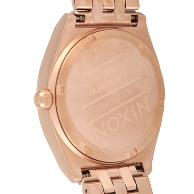 Shop Nixon Crew 39mm All Rose Gold/cream Stainless Steel Watch A1186-2761 In White