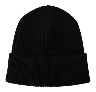 Shop Dolce & Gabbana Wool Knit Women Winter Women's Hat In Black