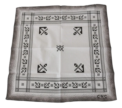 Costume National C'n'c   Printed Bandana Cotton Scarf In White