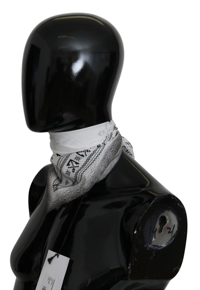 Costume National C'n'c   Printed Bandana Cotton Scarf In White