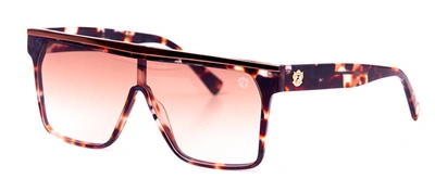 Shop Fubu Frames Stuyvesant Brown Flat Top Sunglasses In Pink