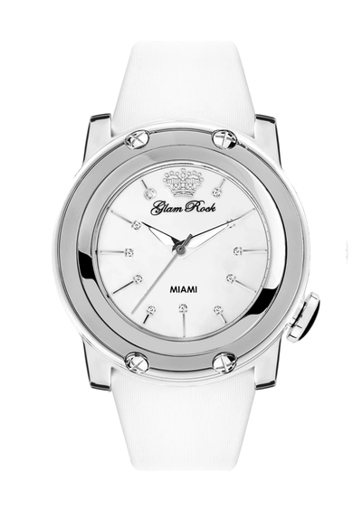 Shop Glam Rock Women's Miami 40mm Quartz Watch In Silver