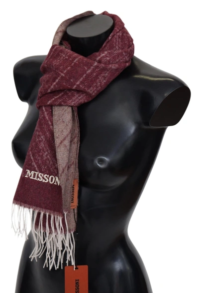 Shop Missoni 100% Cashmere Unisex Neck Wrap Fringes Men's Scarf In Grey