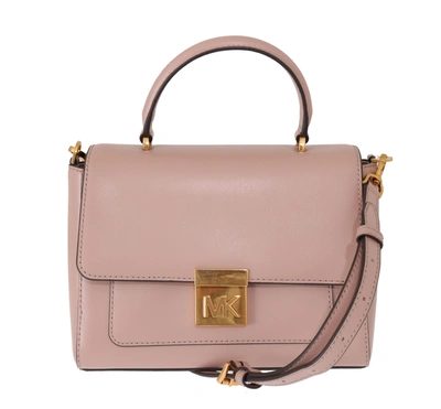Shop Michael Kors Mindy Leather Shoulder Women's Bag In Pink