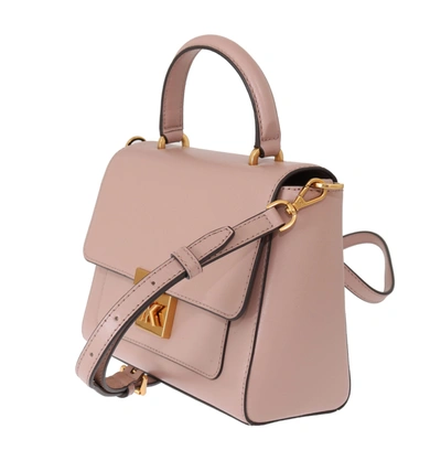 Shop Michael Kors Mindy Leather Shoulder Women's Bag In Pink