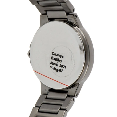 Shop Rebecca Minkoff Cali Gray Ion-plated Watch 2200306 In Grey