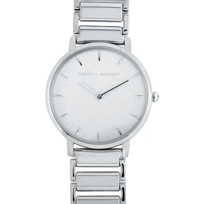 Shop Rebecca Minkoff Major Silver-tone Watch 2200258 In White