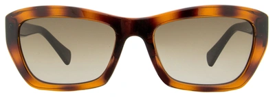 Shop Ferragamo Salvatore  Women's Rectangular Sunglasses Sf958s 214 Tortoise/black 55mm