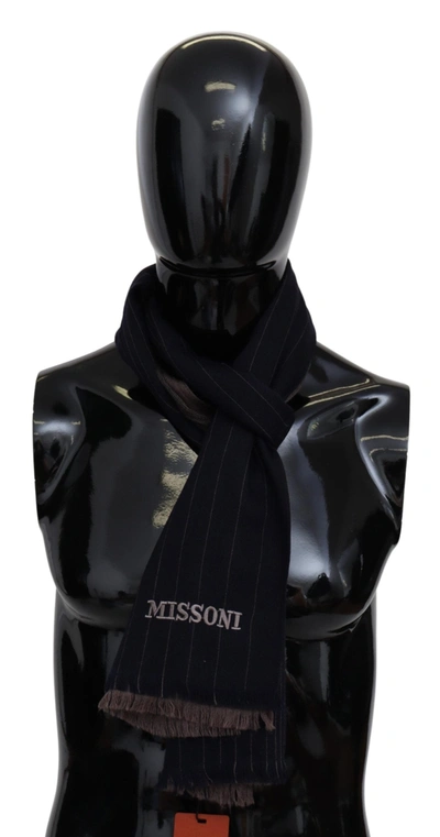 Shop Missoni Wool Unisex Neck Wrap Men's Scarf In Brown