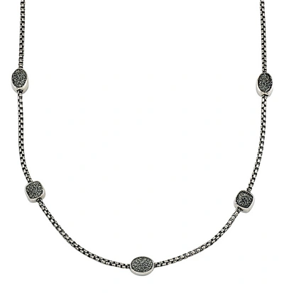 Shop Alisa Women's Sterling Silver & Black Enamel Necklace