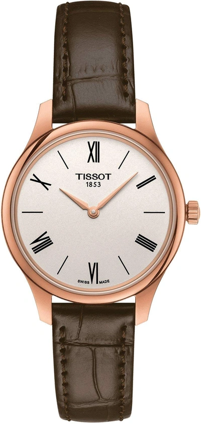 Shop Tissot Women's Tradition 31mm Quartz Watch In Gold