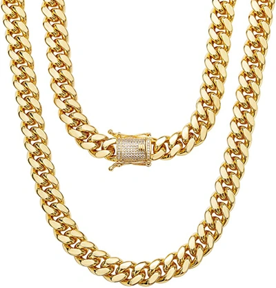 Shop Stephen Oliver 18k Gold Cable Cz Necklace