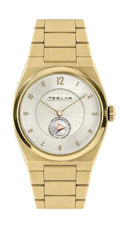 Shop Teslar Unisex Re-balance T-5 40mm Quartz Watch In Gold