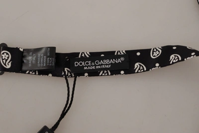 Shop Dolce & Gabbana Fantasy Pattern Adjustable Neck Papillon Bow Men's Tie In Black